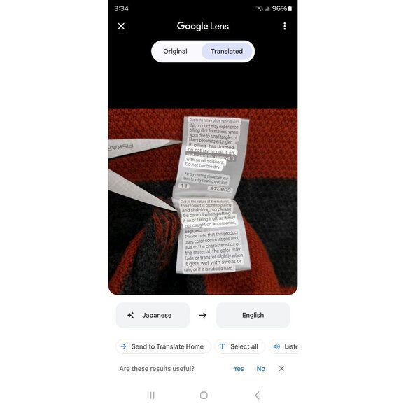 COMME CA ISM Knit Top Gray Orange Colorblock Stripe Women's MEDIUM - Picture 9 of 9